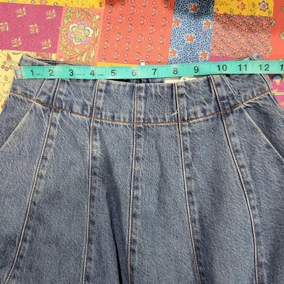 Madewell Flared Denim Midi Skirt: Airy Denim Edition Size 23 / XXS NWT - Picture 11 of 12